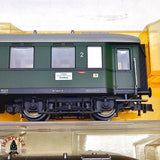 ♻️ 2da mano -  DC Fleischmann 3x vagones pasajeros DB clase 2 verdes H0 escala 1:87 E13