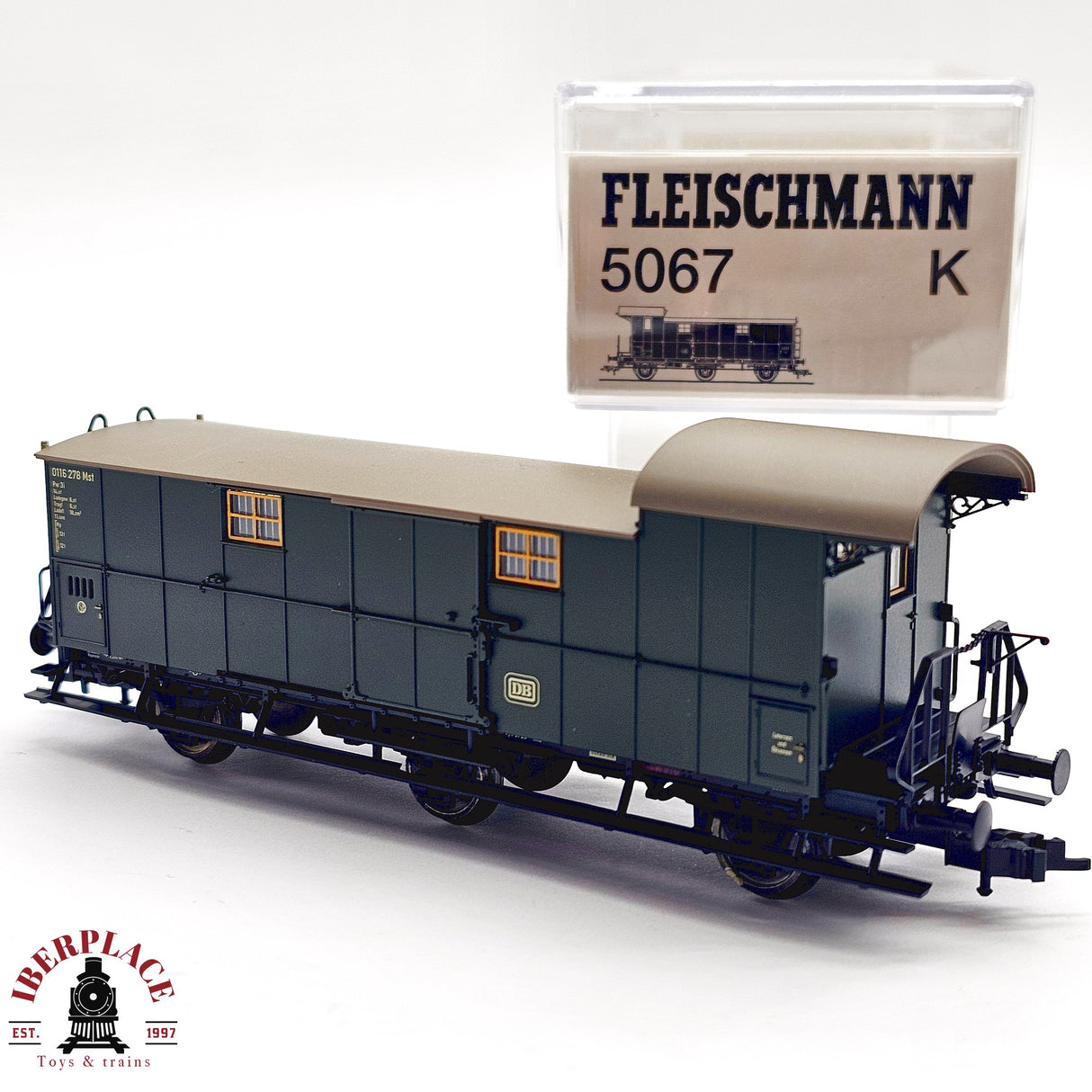 ♻️ 2da mano -  DC Fleischmann 5067K vagon equipajes DB 0116 H0 escala 1:87 E13