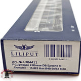 ♻️ 2da mano -  DC Liliput L384411 vagón pasajeros DB Ep III clase 2 H0 escala 1:87 E13