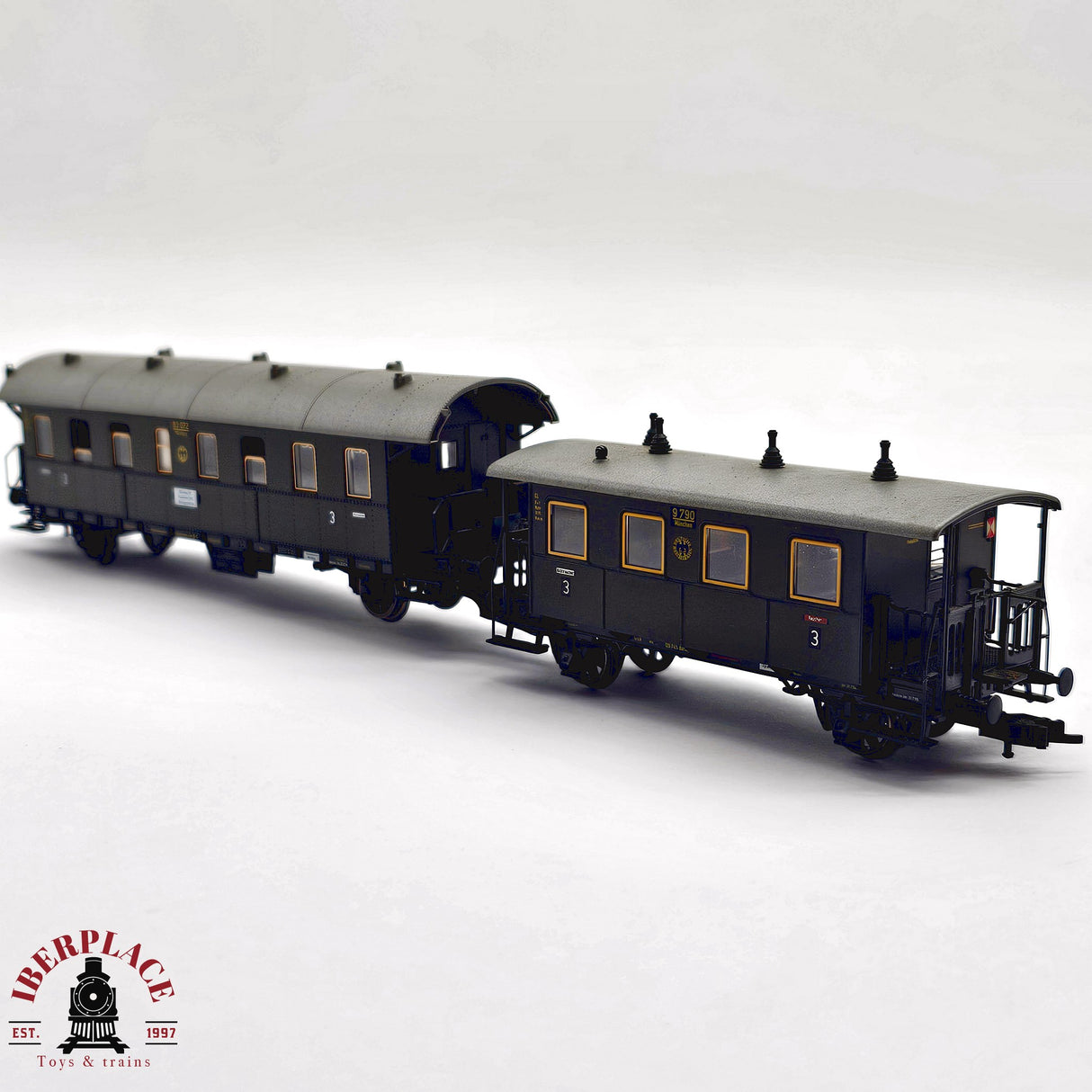 ♻️ 2da mano -  DC Roco Fleischmann vagones pasajeros DRG clase 3 H0 escala 1:87 E13