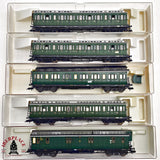 ♻️ 2da mano -  DC Fleischmann 5x vagones pasajeros y postales DRG H0 escala 1:87 E13