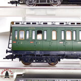 ♻️ 2da mano -  DC Fleischmann 5x vagones pasajeros y postales DRG H0 escala 1:87 E13