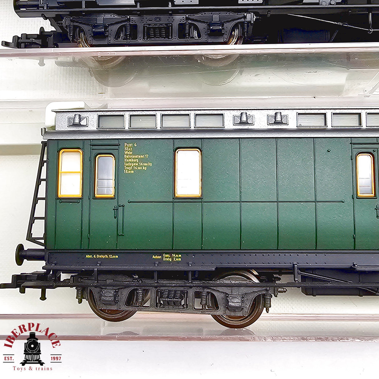 ♻️ 2da mano -  DC Fleischmann 5x vagones pasajeros y postales DRG H0 escala 1:87 E13