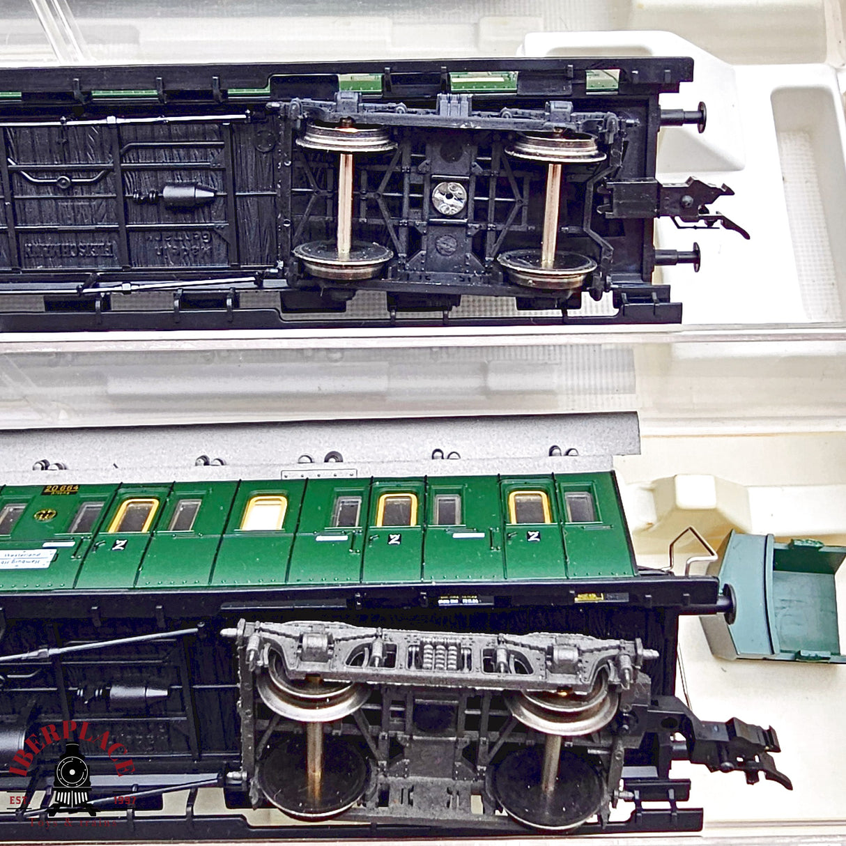 ♻️ 2da mano -  DC Fleischmann 5x vagones pasajeros y postales DRG H0 escala 1:87 E13