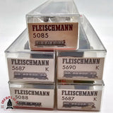 ♻️ 2da mano -  DC Fleischmann 5x vagones pasajeros y postales DRG H0 escala 1:87 E13