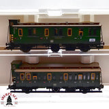 ♻️ 2da mano -  DC Fleischmann 2x 5065 5066 vagones pasajeros DB Clase 2 H0 escala 1:87 E13