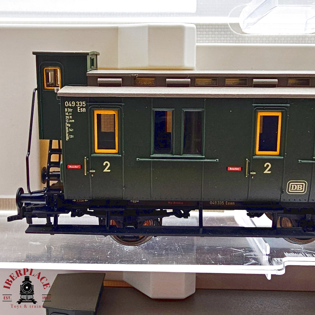 ♻️ 2da mano -  DC Fleischmann 2x 5065 5066 vagones pasajeros DB Clase 2 H0 escala 1:87 E13