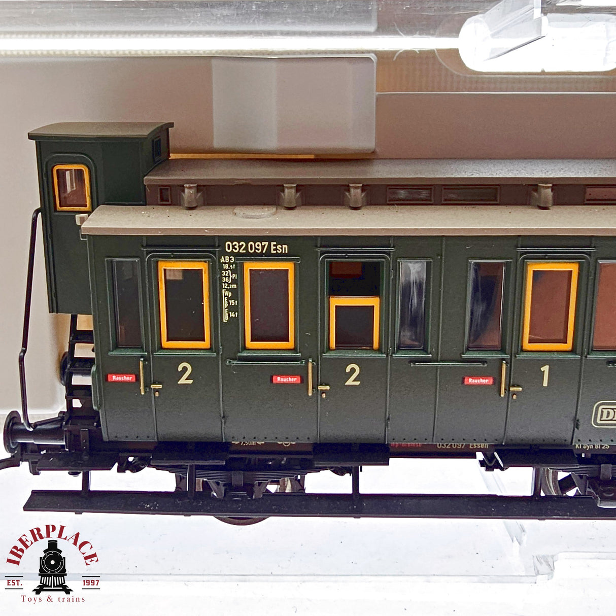 ♻️ 2da mano -  DC Fleischmann 2x 5065 5066 vagones pasajeros DB Clase 2 H0 escala 1:87 E13