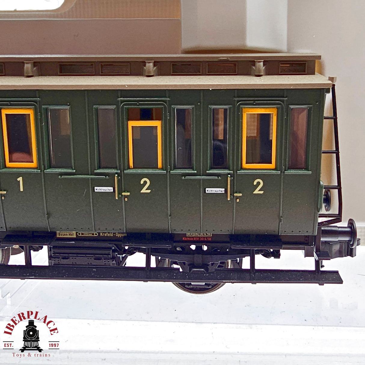 ♻️ 2da mano -  DC Fleischmann 2x 5065 5066 vagones pasajeros DB Clase 2 H0 escala 1:87 E13