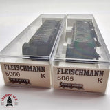 ♻️ 2da mano -  DC Fleischmann 2x 5065 5066 vagones pasajeros DB Clase 2 H0 escala 1:87 E13