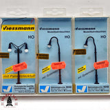 ♻️ 2da mano -  3x Viessmann farolas postes de luz H0 escala 1:87 E13x