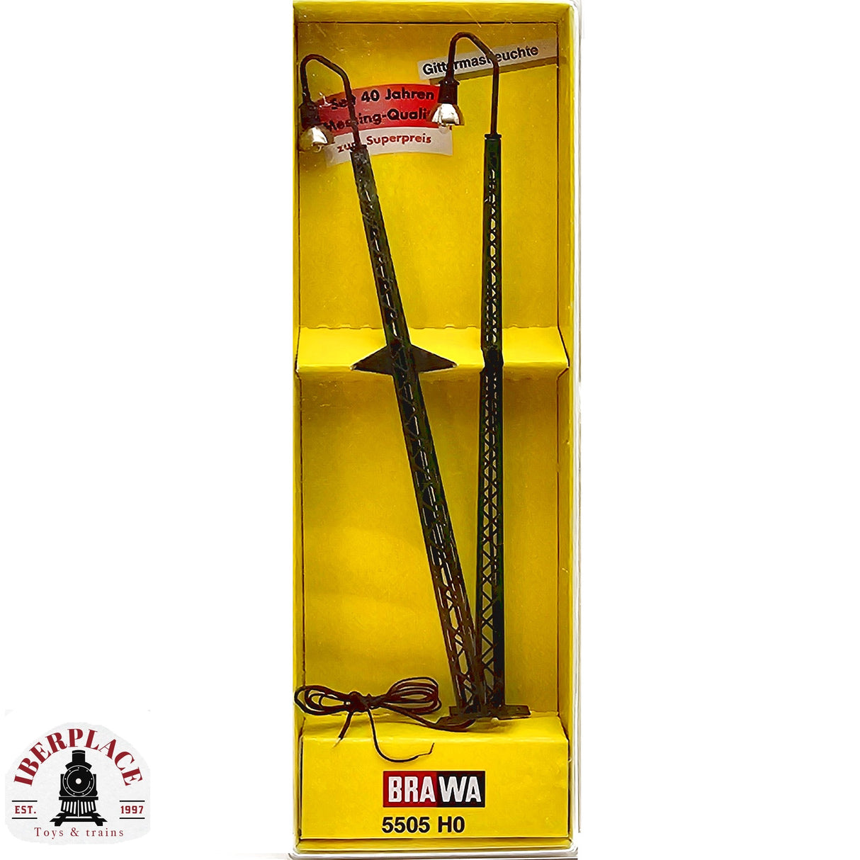 ♻️ 2da mano -  BRAWA 5505 Farolas con poste de celosía H0 escala 1:87 E13