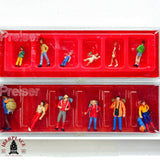 ♻️ 2da mano -  2x Preiser figuras autoestopistas y niños H0 escala 1:87 E13