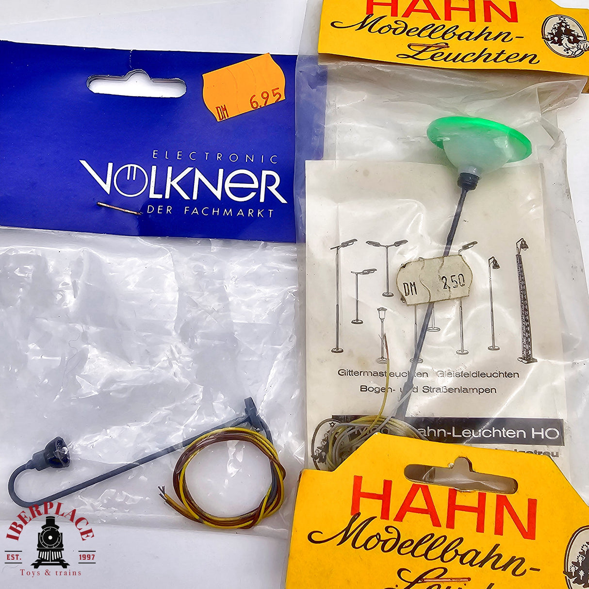 ♻️ 2da mano - 8x Völkner Hahn Farolas postes de luz H0 escala 1:87 E13