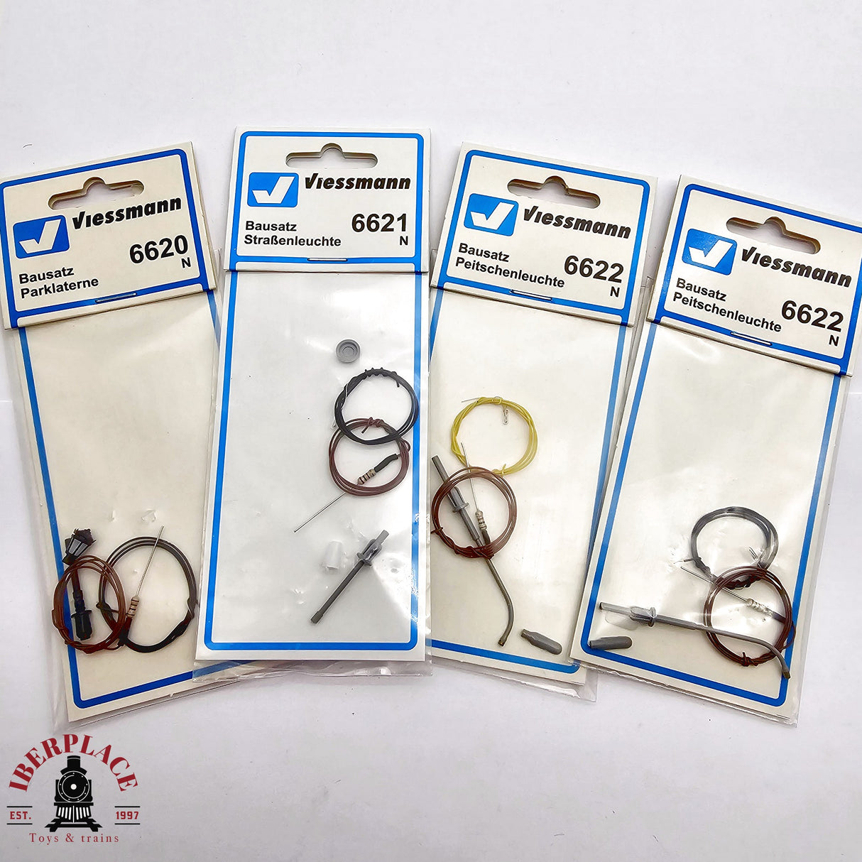♻️ 2da mano -  Viessmann 6621 6622 Farolas postes de luz N escala 1:160