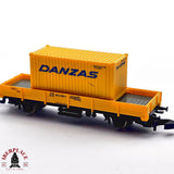 ♻️ 2da mano -  Märklin vagón contenedor DANZAS DB  Z escala 1:220 E14