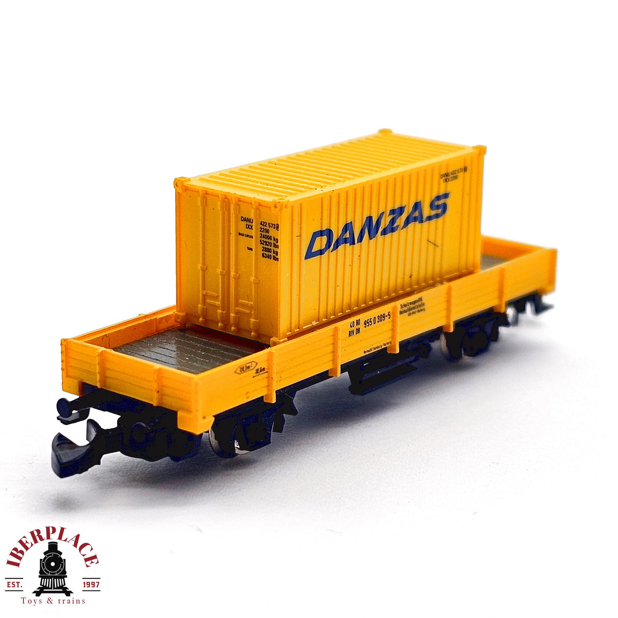 ♻️ 2da mano -  Märklin vagón contenedor DANZAS DB  Z escala 1:220 E14