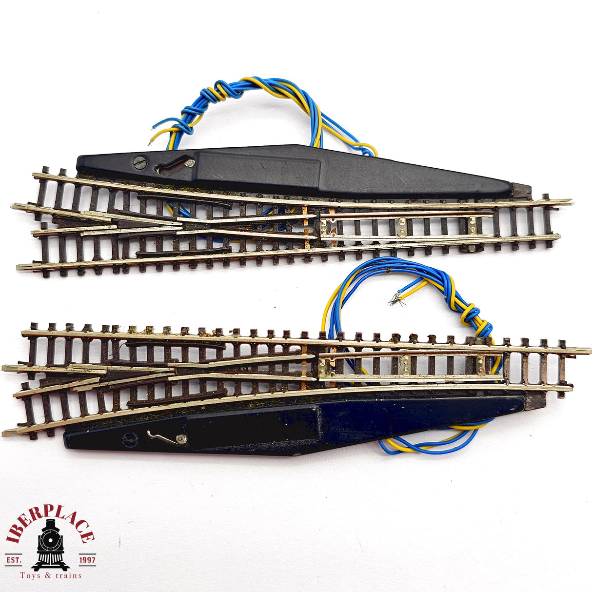 ♻️ 2da mano -  Märklin 2x 8561 8564 desvíos izquierda y derecha Z escala 1:220 E14 12/13