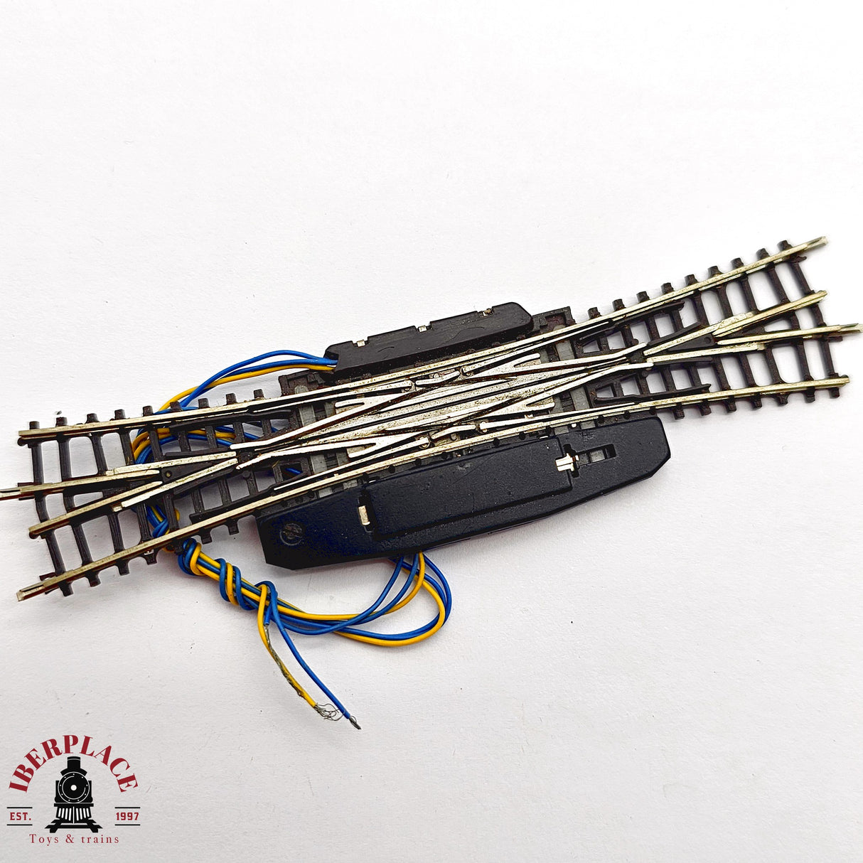 ♻️ 2da mano -  Märklin 2x 8560 Cruce de vías eléctrico Z escala 1:220 E14 1/6