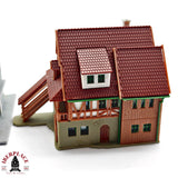 ♻️ 2da mano - Märklin Vollmer 2x casa adosada casa de campo Z escala 1:220 E14