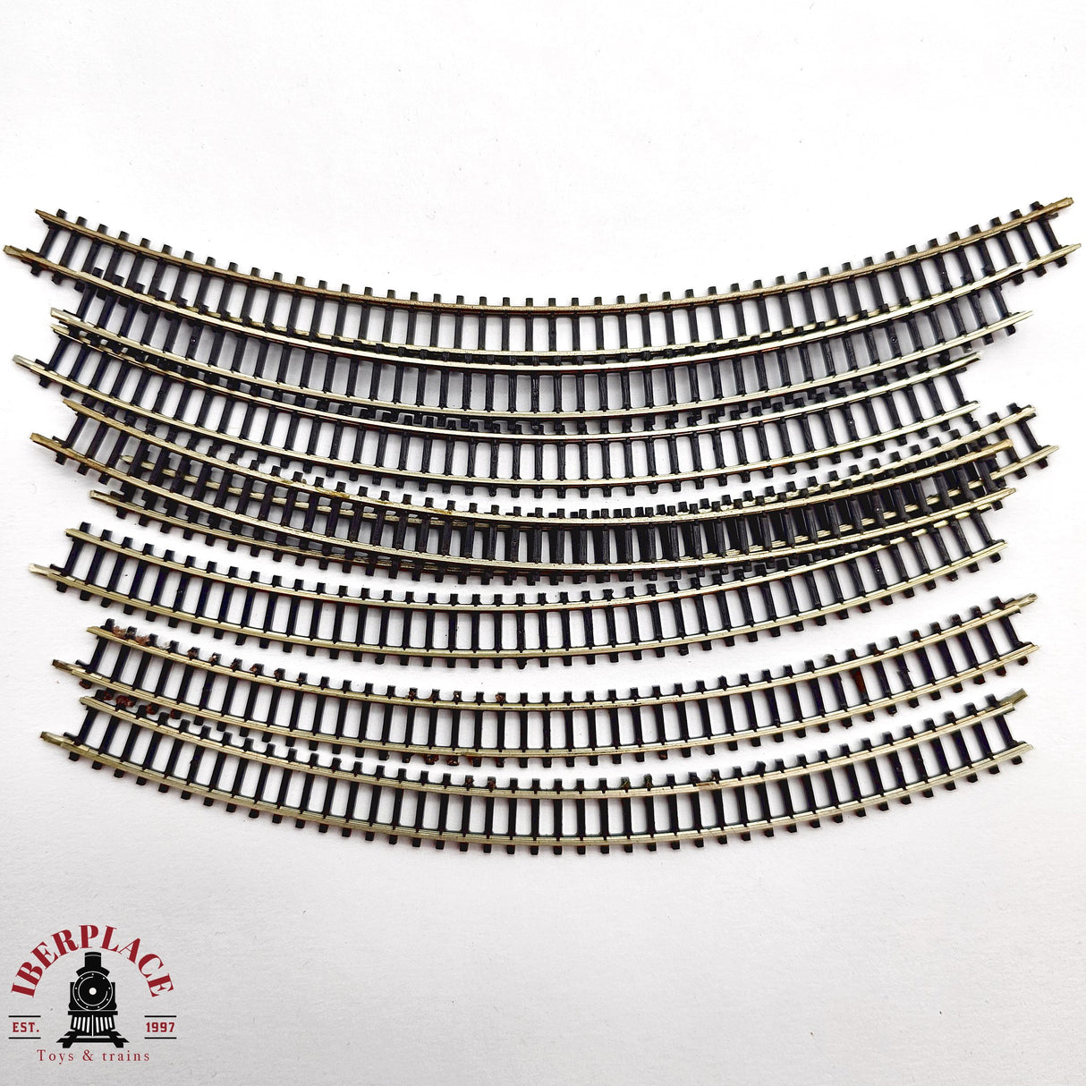♻️ 2da mano - Märklin 8x 8520 vías curvas 195mm Z escala 1:220 E14