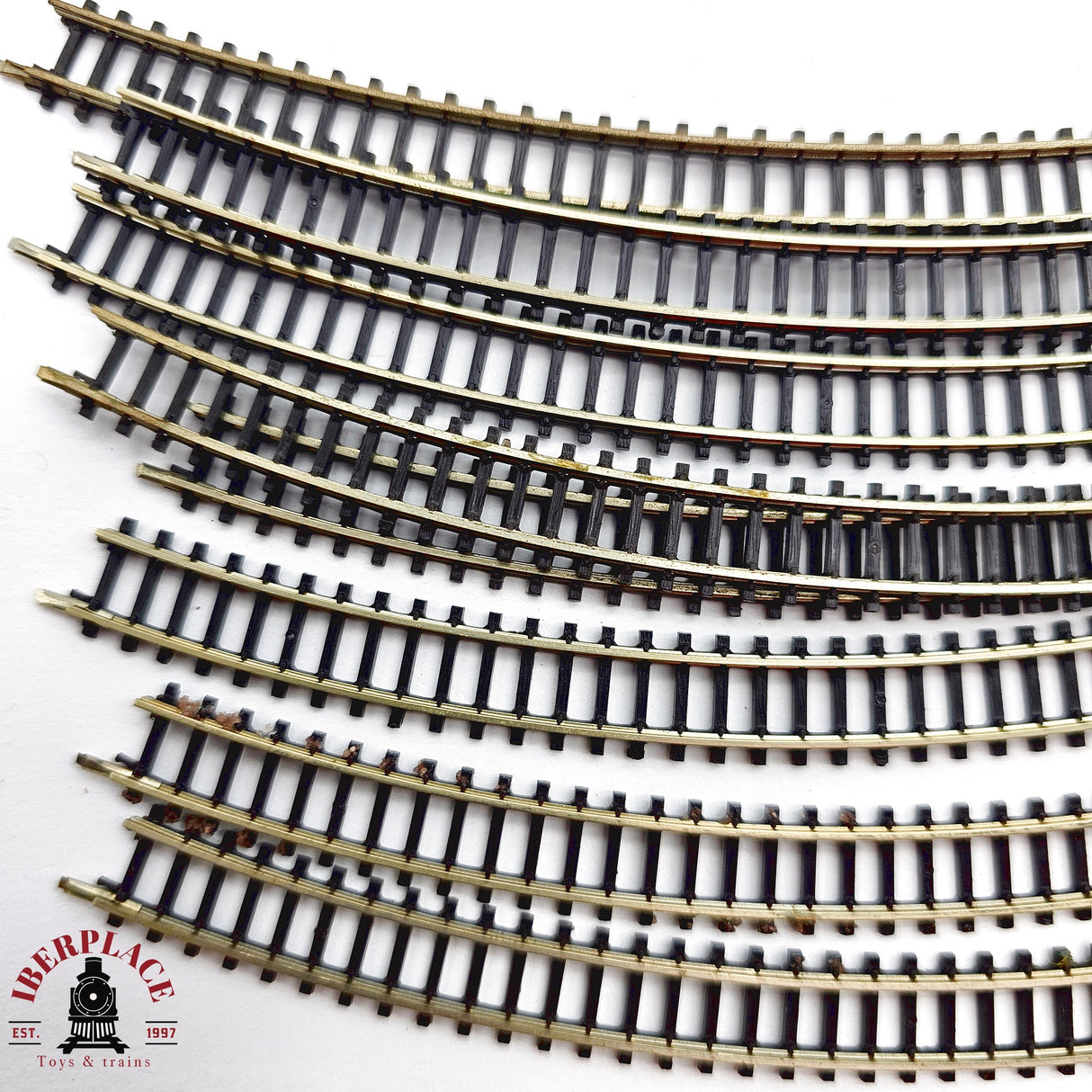 ♻️ 2da mano - Märklin 8x 8520 vías curvas 195mm Z escala 1:220 E14