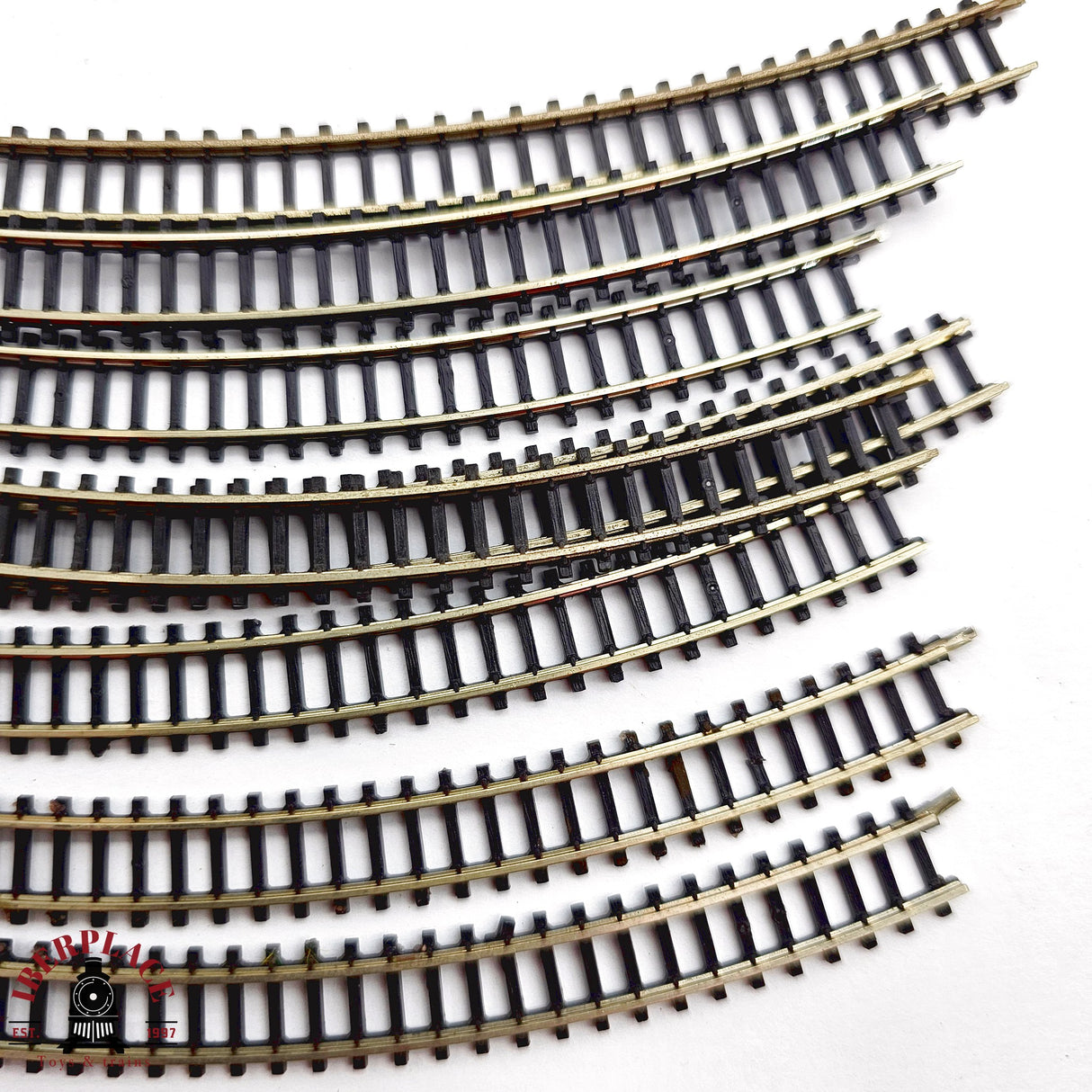 ♻️ 2da mano - Märklin 8x 8520 vías curvas 195mm Z escala 1:220 E14