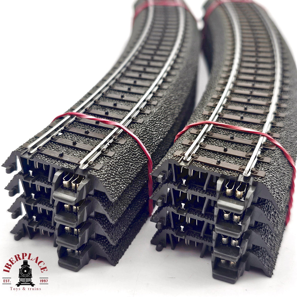 ♻️ 2da mano - Märklin 8x 24230 vias curvas 437,5 mm / 30° sistema C H0 escala 1:87 E14