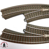 ♻️ 2da mano - Märklin 2x 24672 desvíos curvos izquierda y derecha sistema C H0 escala 1:87 E14