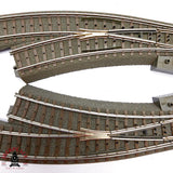 ♻️ 2da mano - Märklin 2x 24672 desvíos curvos izquierda y derecha sistema C H0 escala 1:87 E14