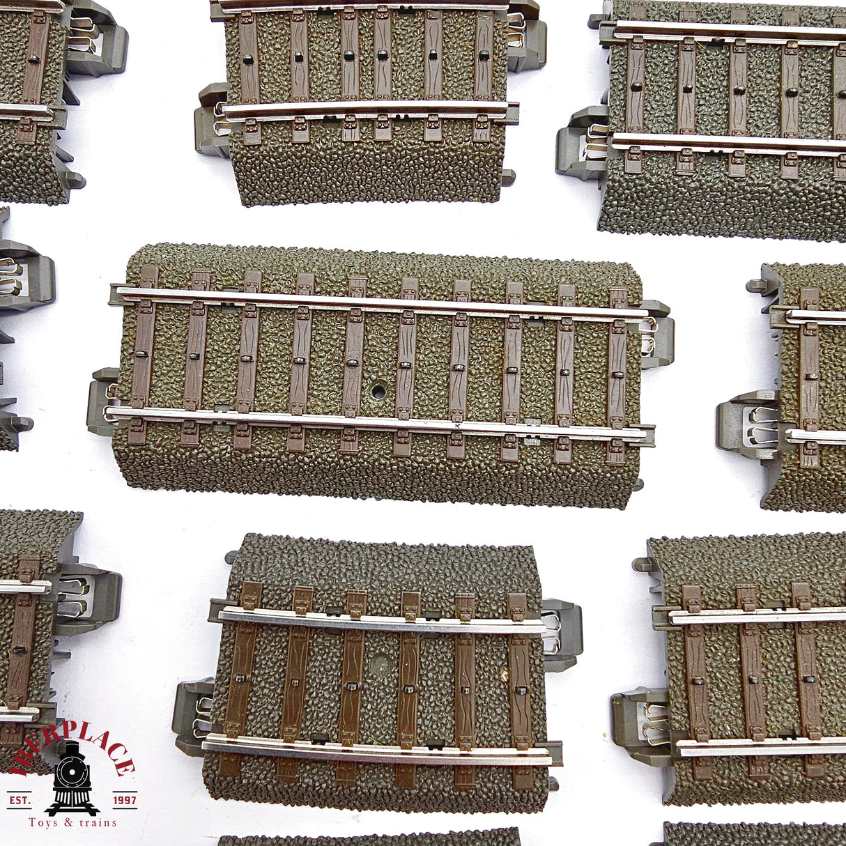 ♻️ 2da mano - Märklin 16x  vías curvas y rectas  sistema C H0 escala 1:87 E14