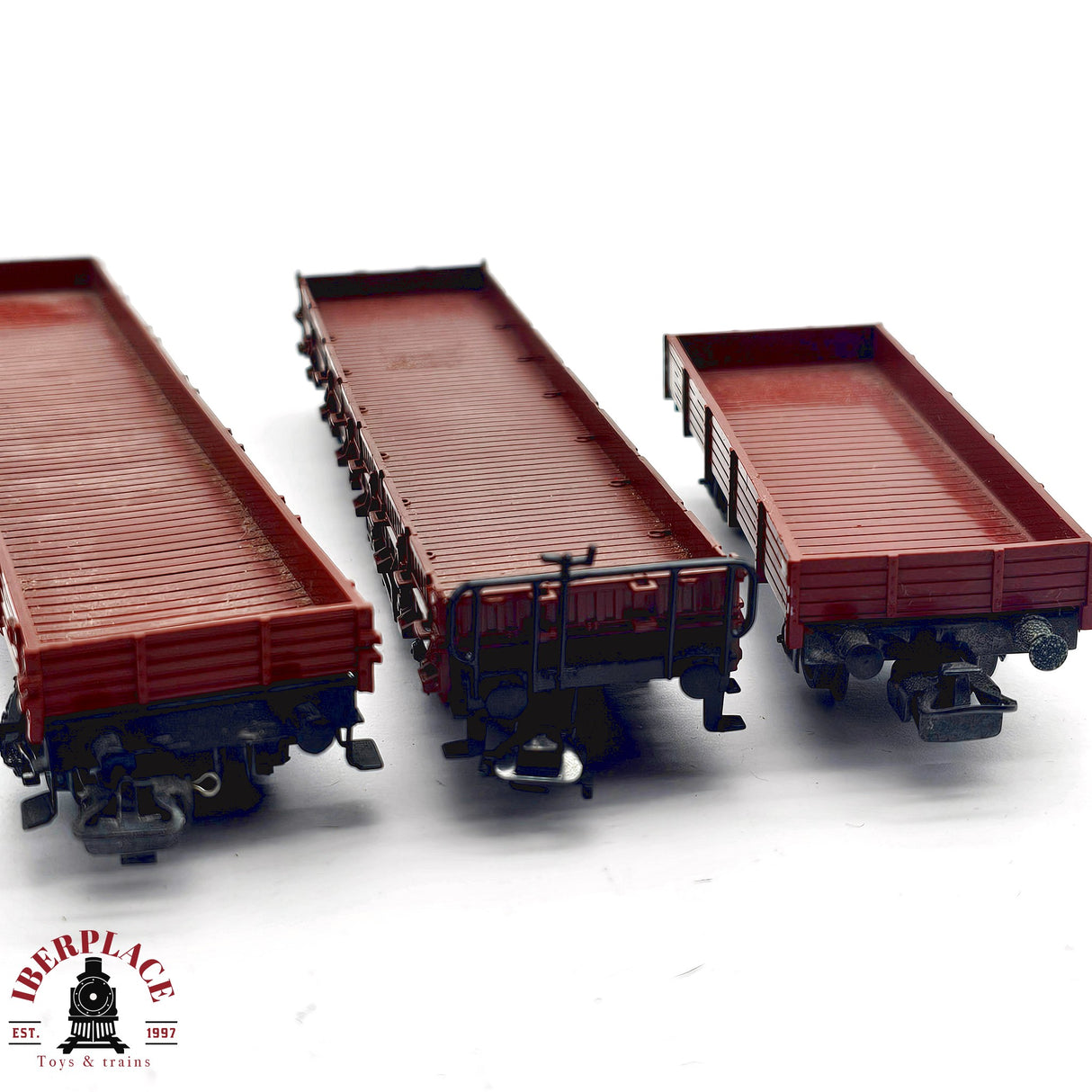 ♻️ 2da mano - Märklin 3x vagones plataforma DB H0 escala 1:87 E14