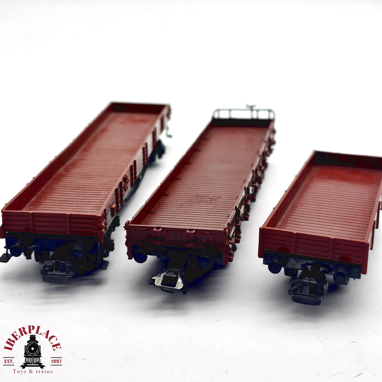 ♻️ 2da mano - Märklin 3x vagones plataforma DB H0 escala 1:87 E14