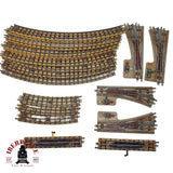♻️ Hornby Dublo 3-Rail Lote vias curvas y desvios vintage 00 1940 - 50's - 🔴 GRADE C Escala H0