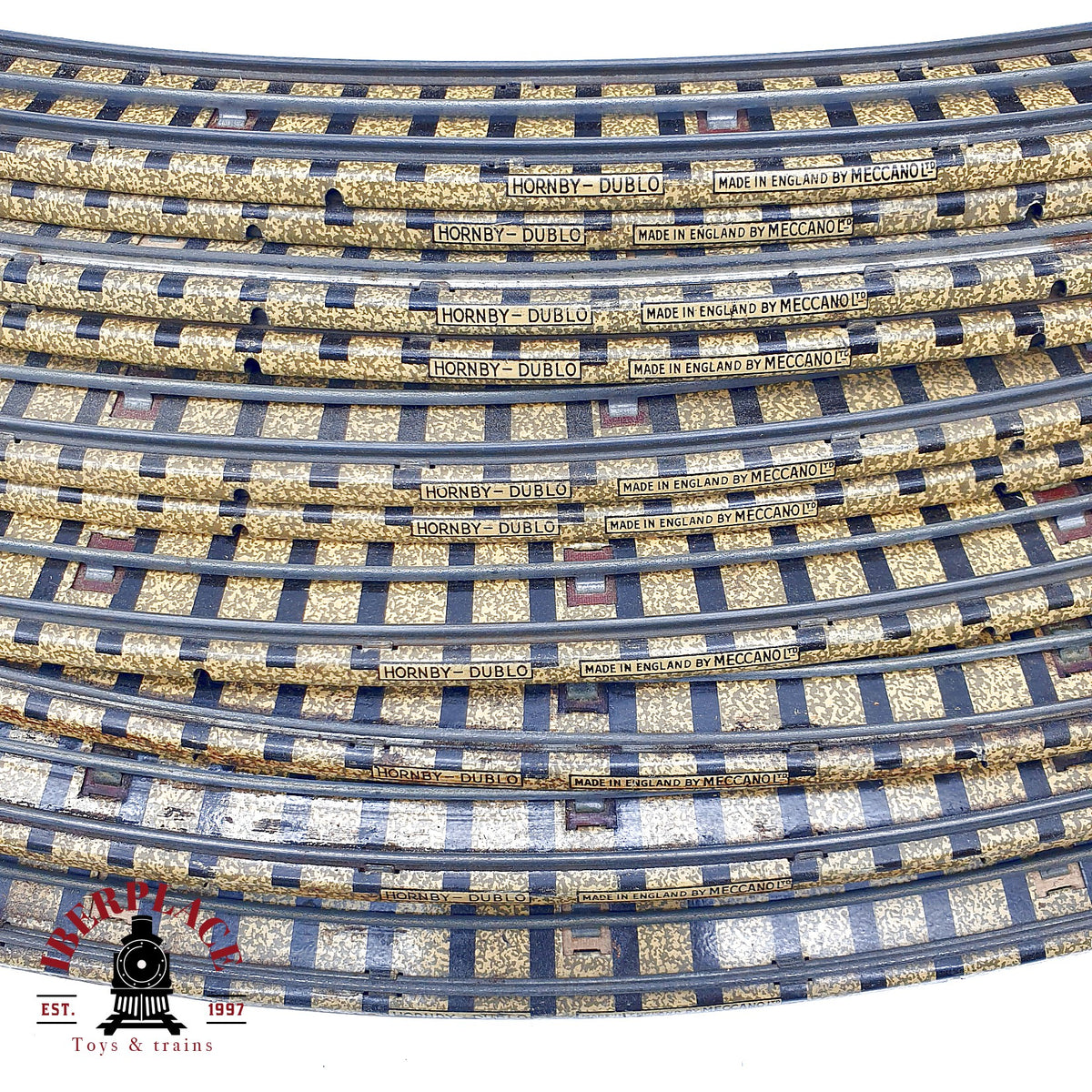 ♻️ Hornby Dublo 3-Rail Lote vias curvas y desvios vintage 00 1940 - 50's - 🔴 GRADE C Escala H0