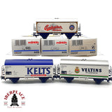 ♻️✨ Märklin 3x vagones cerveceros Budweiser Kelts Veltins 4419 4416 4422 Escala H0 1:87