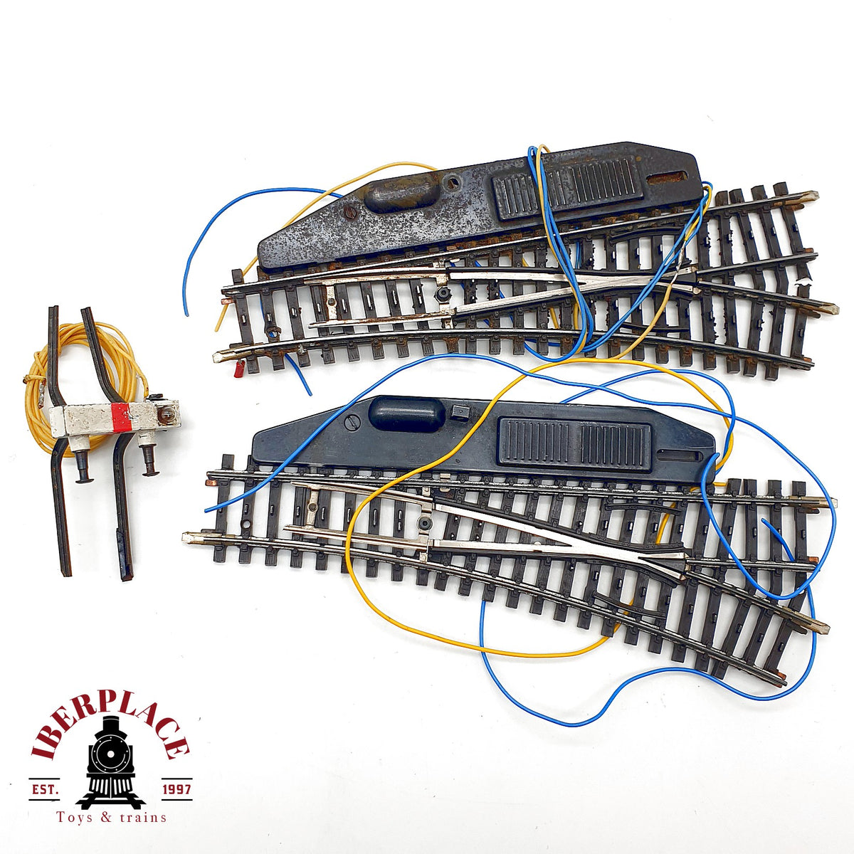 ♻️ Märklin 2262 2263 pareja desvíos eléctricos a la derecha 🔴 GRADE C Escala H0 1:87
