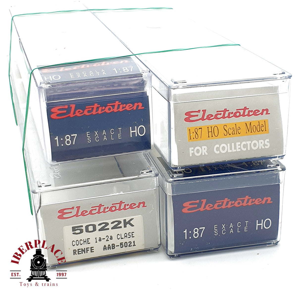 ♻️ Electrotren 4x  Cajas Vacias Metacrilato RENFE Leerverpackung  Escala H0 1:87