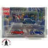 ♻️ ✨ Busch 1610 3 coches Smart Forfour y Smart Roadster Escala H0 1:87