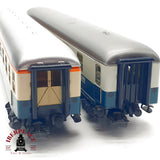 ♻️✨ Märklin 2x vagones pasajeros DB 4111 4112 1a 2a clase azul beige AC Escala H0 1:87