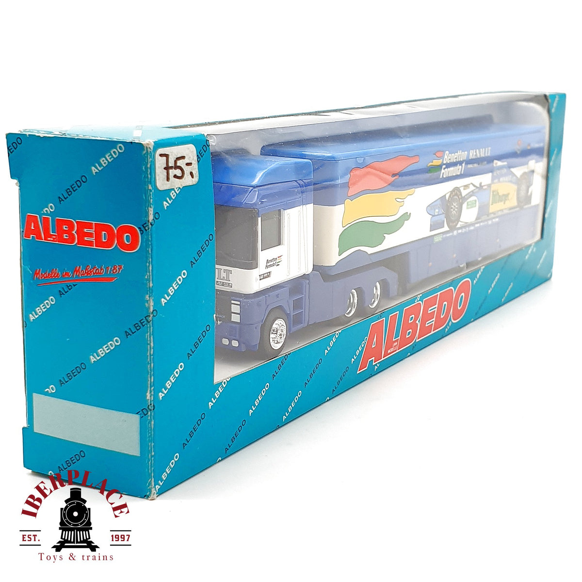 ♻️✨Albedo camion semirremolque Benetton Renault F1 M Schumacher Escala H0 1:87