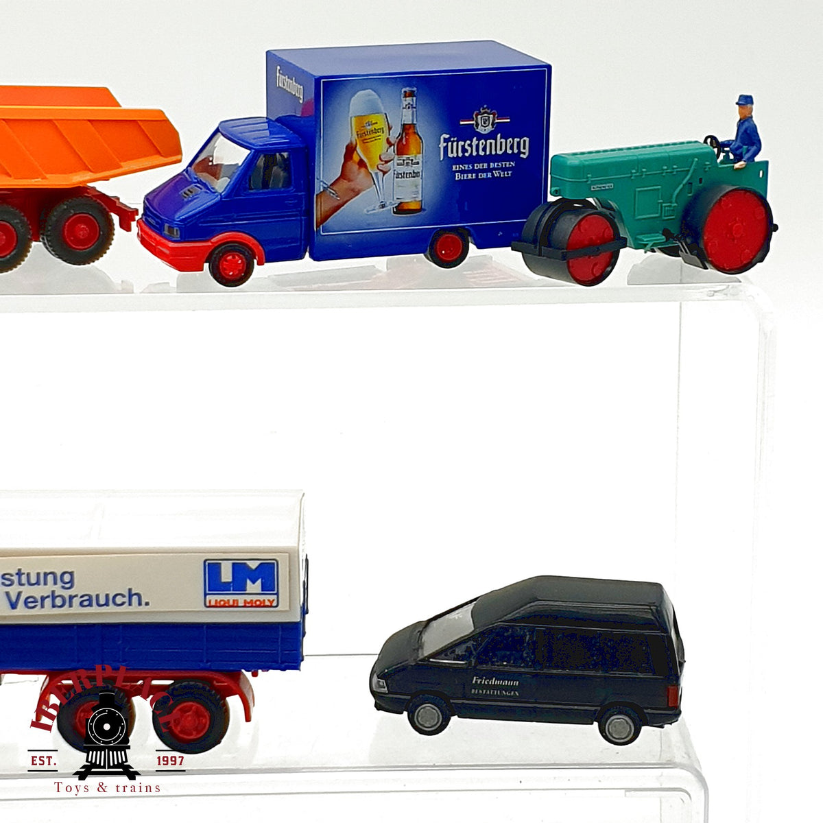 ♻️ 🚂 WIKING 9x vehiculos camiones cisterna Shell obras apisonadora Escala H0 1:87