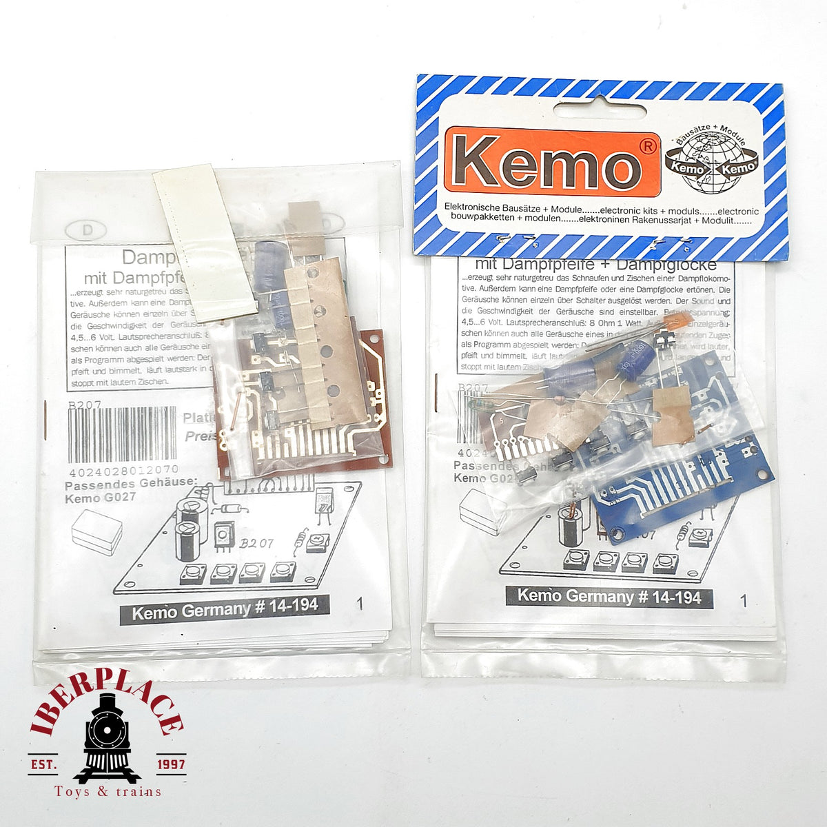 ♻️ 🚂 Kemo B207 Lote 2 kits modulo sonido vapor silbato y campana Escala H0 1:87