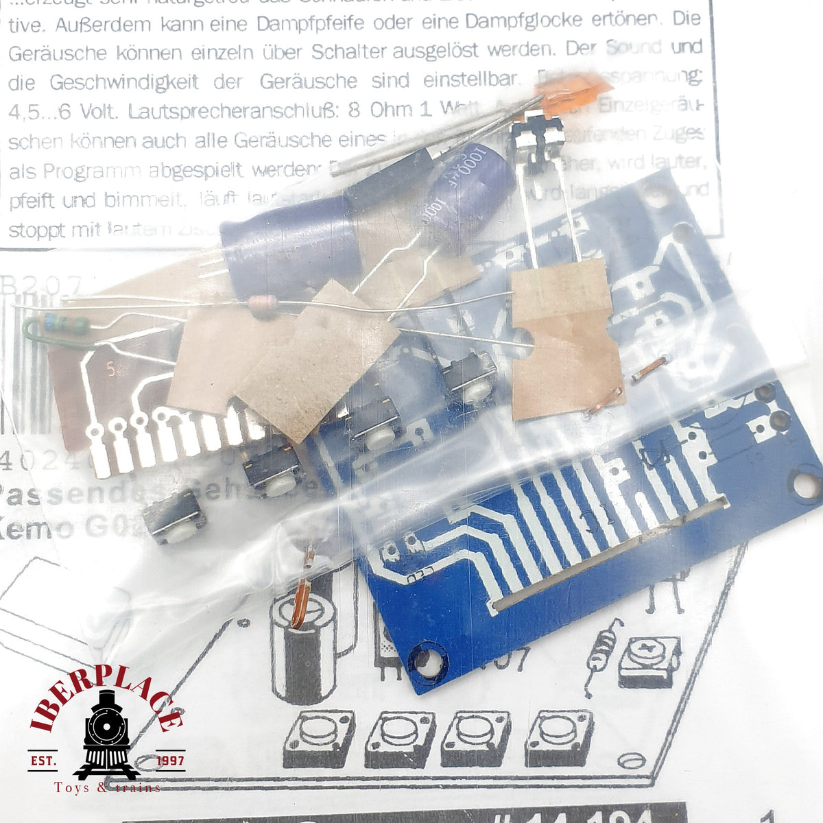 ♻️ 🚂 Kemo B207 Lote 2 kits modulo sonido vapor silbato y campana Escala H0 1:87