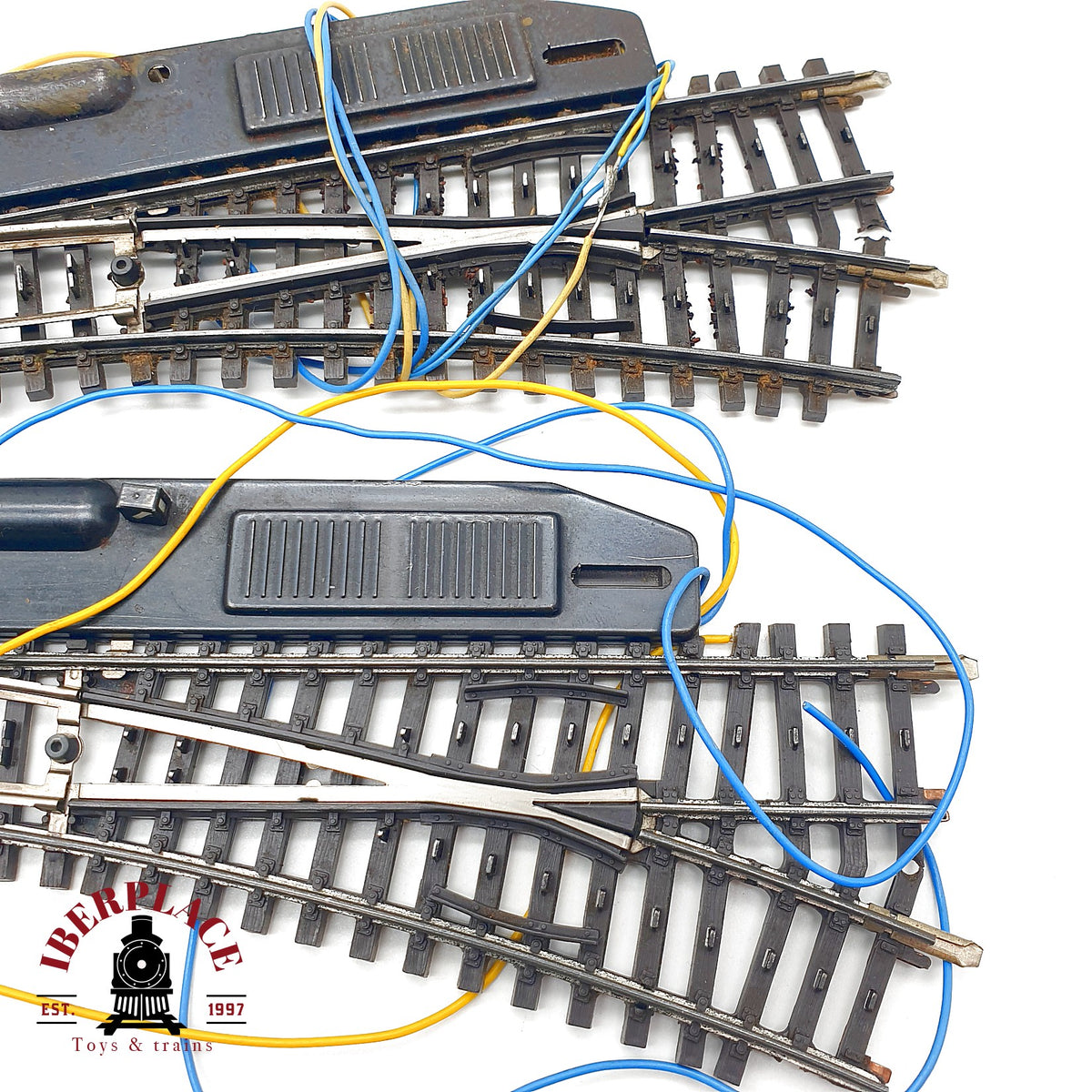 ♻️ Märklin 2262 2263 pareja desvíos eléctricos a la derecha 🔴 GRADE C Escala H0 1:87