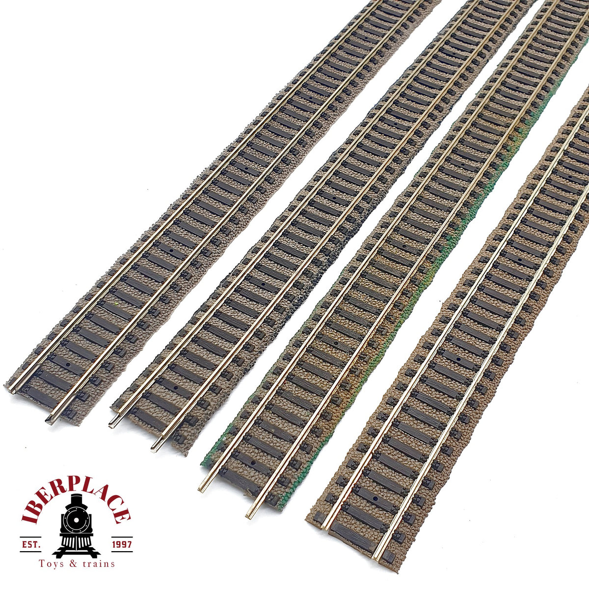 ♻️ 4x Fleischmann 6106 Via Flexible 800mm Profi-Gleis Balasto 🟢 GRADE A + 🟡 GRADE B Escala H0 1:87