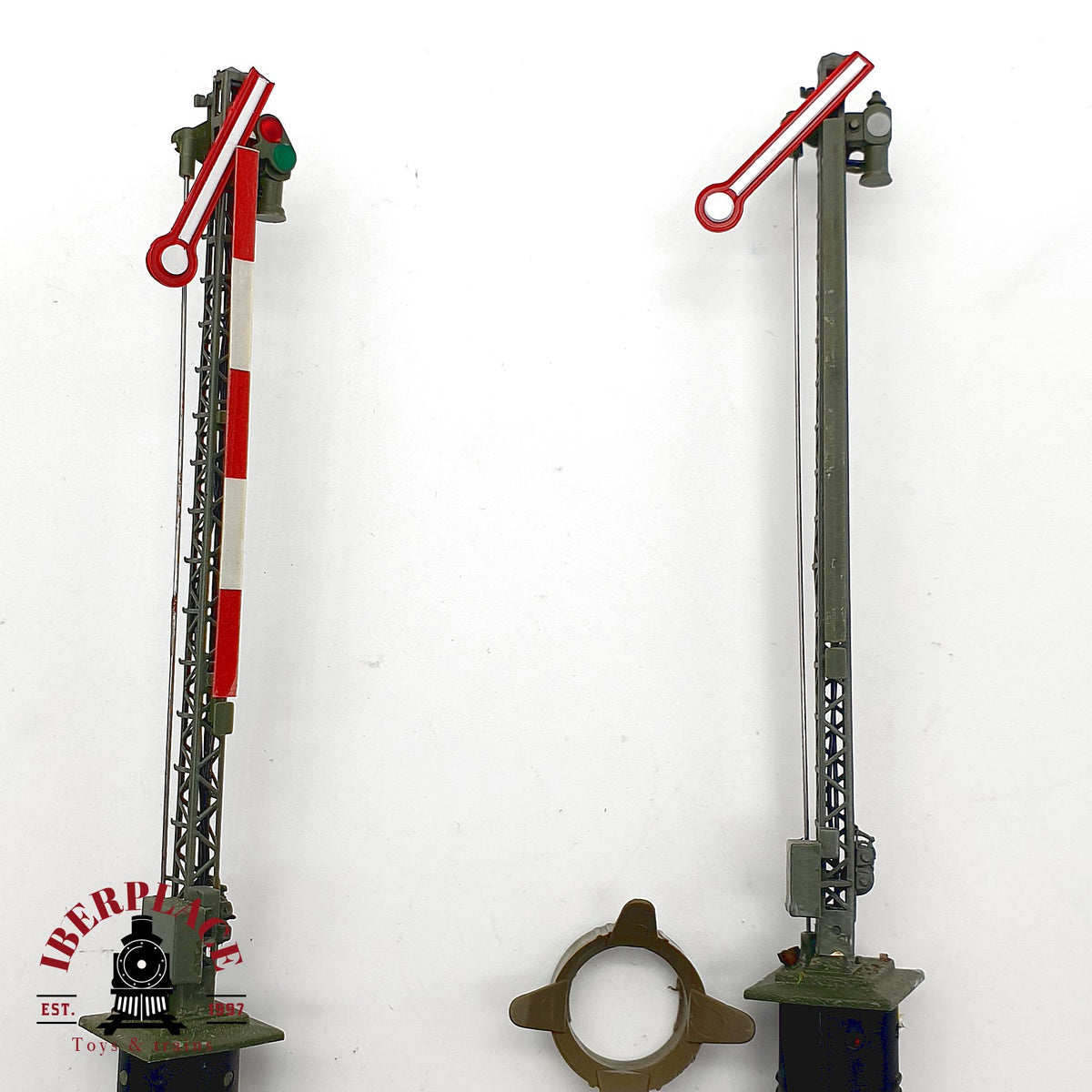♻️ 🚂 2x Viessmann señales mecánicas semáforo de paleta motor bajo tablero Escala H0 1:87