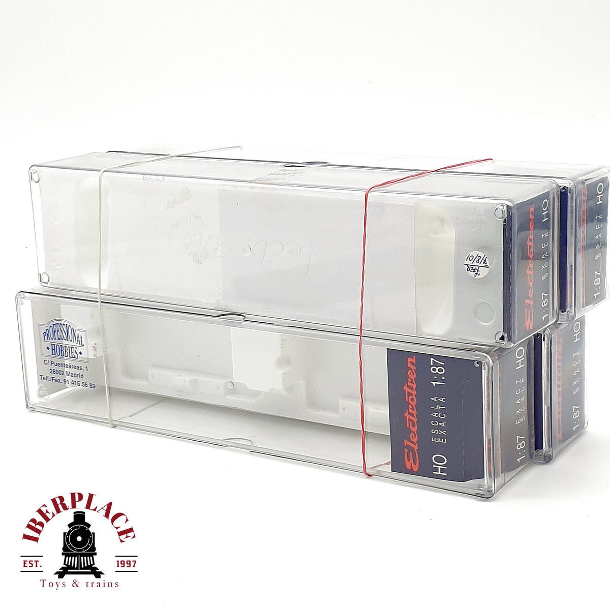 ♻️ Electrotren 4x Cajas Vacías Metacrilato RENFE Leerverpackung OVP Escala H0 1:87