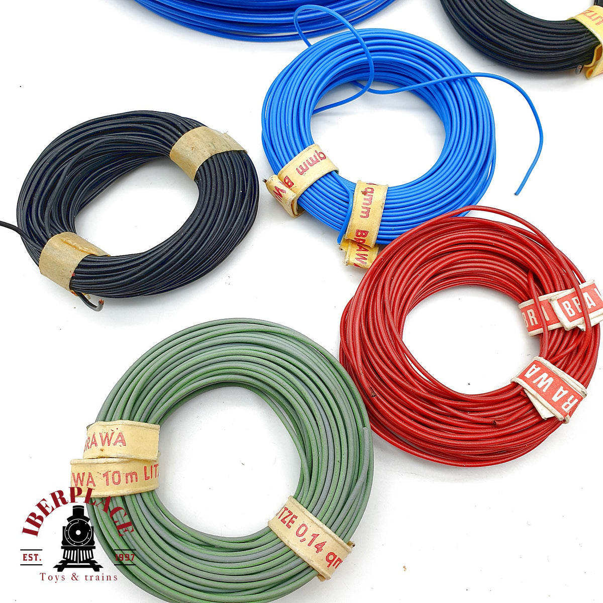 ♻️ 21x Brawa cables conexion de varios colores Escala H0 1:87