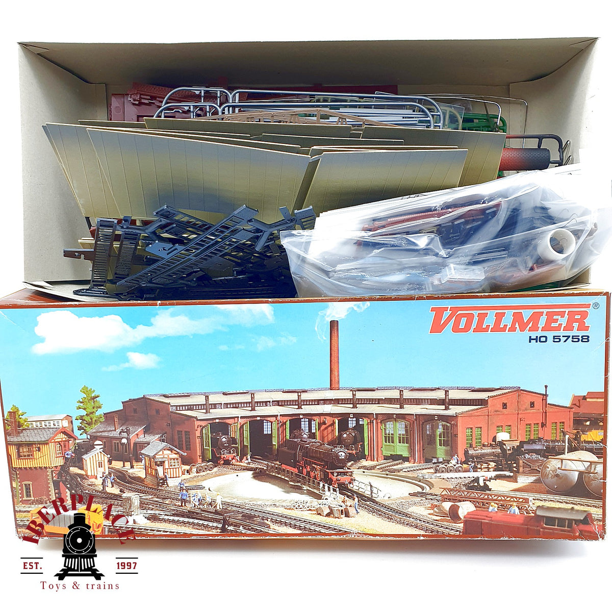 ♻️ Vollmer 5758 Deposito cocheras circulares Ringlokschuppen kit Escala H0 1:87